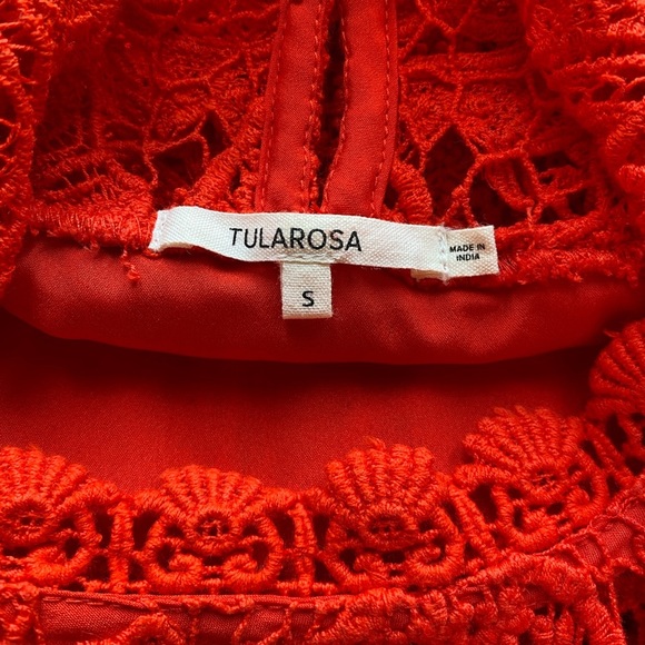 Tularosa Clayton Cayenne Crochet Pom Tunic Dress - Picture 3 of 4